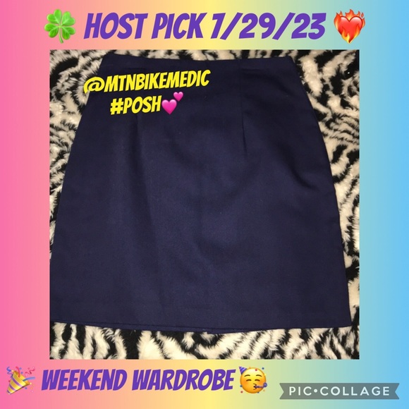 ZZ Michaels 5 zippered skirt dark blue vintage 💕 - Picture 1 of 4